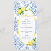 ブルータイルイタリアンフローラレモンディナー メニュー (正面/裏面)