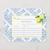 ブルータイルイタリアンフローラレモンレシピカード エンクロージャーカード (正面/裏面)