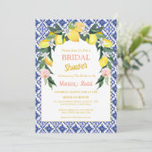 ブルータイルイタリアンレモンサマーブライダルシャワー 招待状 (スタンド正面)