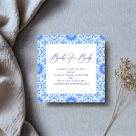 ブルータイルイタリアン赤ちゃんシャワー予約リクエスト エンクロージャーカード