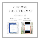 ブルータイルエレガント少年ファースト・コミュニオン 招待状