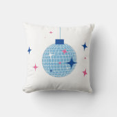 ブルータイルサントリーニギリシャスペインの語/テーマのディスコ クッション (正面)