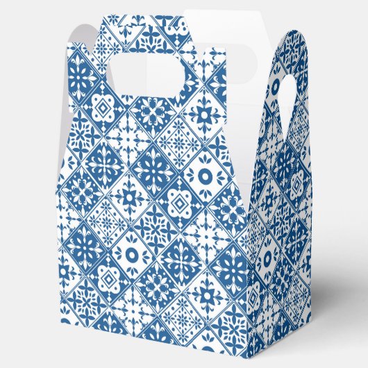 ブルータイルサントリーニギリシャスペインの語/赤ちゃんシャワー フェイバーボックス (オープン)