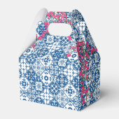 ブルータイルサントリーニギリシャスペインの語/赤ちゃんシャワー フェイバーボックス (裏面サイド)