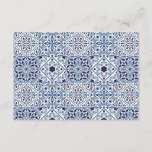 ブルータイルズの結婚式詳細挿入カード エンクロージャーカード (裏面)