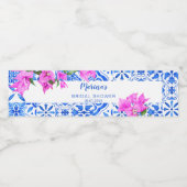 ブルータイルズブーゲンビリアエレガントブライダルシャワー ペットボトルラベル (シングルラベル)