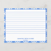 ブルータイルズブーゲンビリア地中海のレシピカード (裏面)