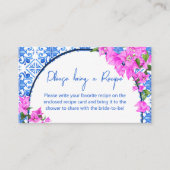 ブルータイルズブーゲンビリア地中海のレシピカード エンクロージャーカード (正面)