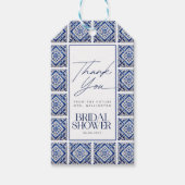 ブルータイルズ 地中海のレシピカード ブライズシャワー ギフトタグ (正面)