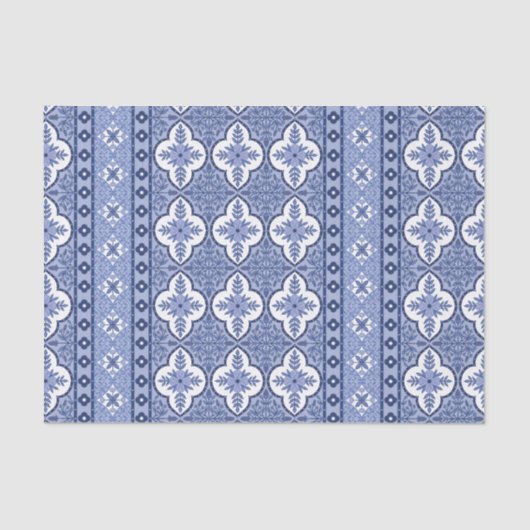 ブルータイルデザインシームレスパターン分離 薄葉紙 (正面)