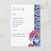 ブルータイルフランスのブーゲンビリア結婚ズ詳細 エンクロージャーカード (正面)