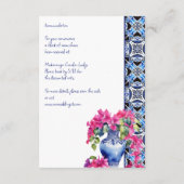ブルータイルフランスのブーゲンビリア結婚ズ詳細 エンクロージャーカード (裏面)