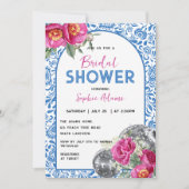 ブルータイルマンマミア踊りクイーンブライダルシャワー 招待状 (正面)