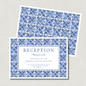 ブルータイルモダンウェディングレセプション エンクロージャーカード