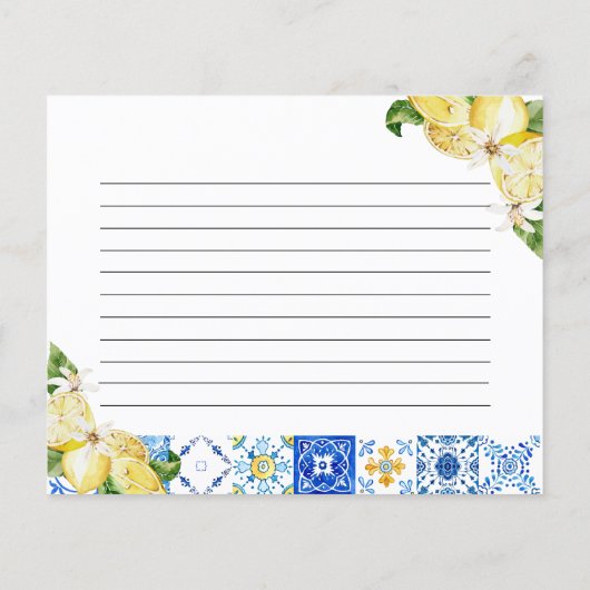 ブルータイルレモンアドバイスとウェルウィッシュカード (裏面)