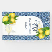 ブルータイルレモンアマイタリアンルフィハッピーバースデー 横断幕 (横)