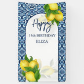 ブルータイルレモンアマイタリアンルフィハッピーバースデー 横断幕 (縦)