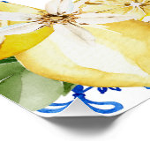 ブルータイルレモンアマルフィコーストブライダルシャワーポスター ポスター (コーナー)