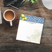 ブルータイルレモンアマルフィポジタパーソナライズされたノ ノートパッド