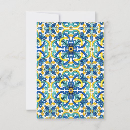 ブルータイルレモンアマルフィポジターノベビーシャワー サンキューカード (裏面)