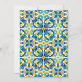 ブルータイルレモンアマルフィポジターノベビーシャワー 招待状 (裏面)