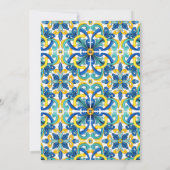 ブルータイルレモンアマルフィポジターノ誕生日パーティー 招待状 (裏面)