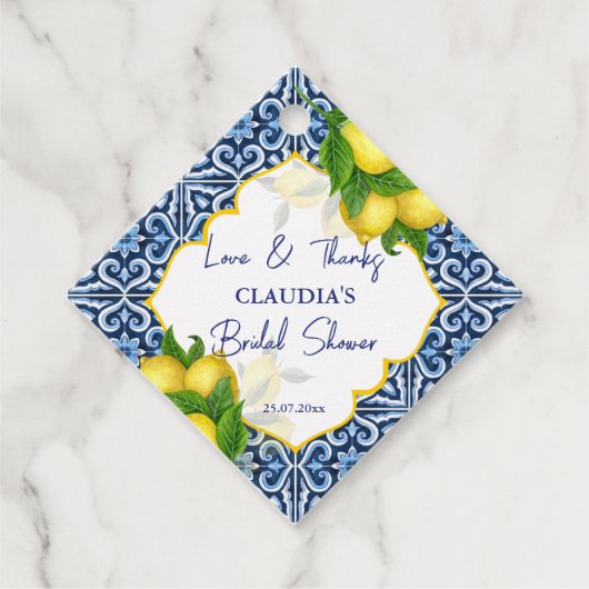 ブルータイルレモンアマルフィ感謝していパーティーユー フェイバータグ (正面)