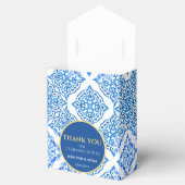 ブルータイルレモンアマルフィ結婚ーの感謝バッグ フェイバーボックス (オープン)