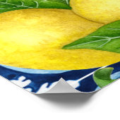 ブルータイルレモンアマルフィ赤ちゃんシャワー歓迎サイン ポスター (角)