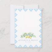 ブルータイルレモンウェディングイタリアンRSVPカード 出欠カード (裏面)