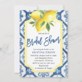 ブルータイルレモンカプリブライダルシャワー 招待状 (正面)