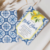 ブルータイルレモンカプリブライダルシャワー 招待状