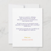 ブルータイルレモングラツィエミルブライダルシャワー サンキューカード (裏面)