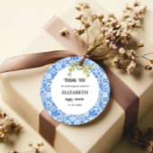 ブルータイルレモンブライダルシャワーありがとう フェイバータグ