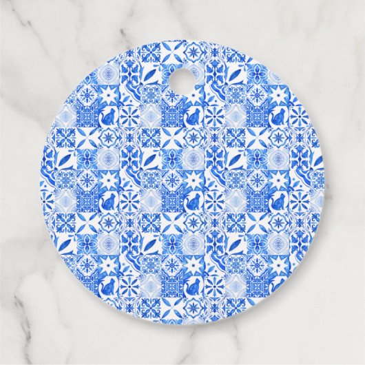 ブルータイルレモンブライダルシャワーありがとう フェイバータグ (裏面)