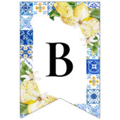 ブルータイルレモンブライダルシャワーバンティングフラグ バンティングフラッグ (第2の旗)