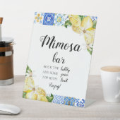 ブルータイルレモンポジタイタリアンーノミモサバーサイン 台座サイン (インサイチュ)