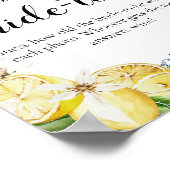 ブルータイルレモン新婦のシャワーの看板はどれくらい古かった ポスター (角)