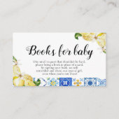 ブルータイルレモン赤ちゃんシャワーブックベビーカード エンクロージャーカード (正面)
