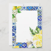 ブルータイルレモン ブライダルシャワーのゲーム 招待状 (裏面)