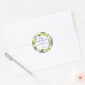 ブルータイルレモン ブライダルランチョン ラウンドシール (封筒)