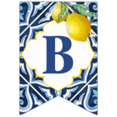 ブルータイルレモンAmalfi花嫁になるブライダルシャワー バンティングフラッグ (第1の旗)