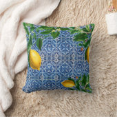 ブルータイルレモ地中海のンシックモダン クッション (ブランケット)