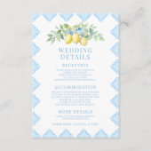 ブルータイルレモ地中海のン結婚ズ詳細 エンクロージャーカード (正面)