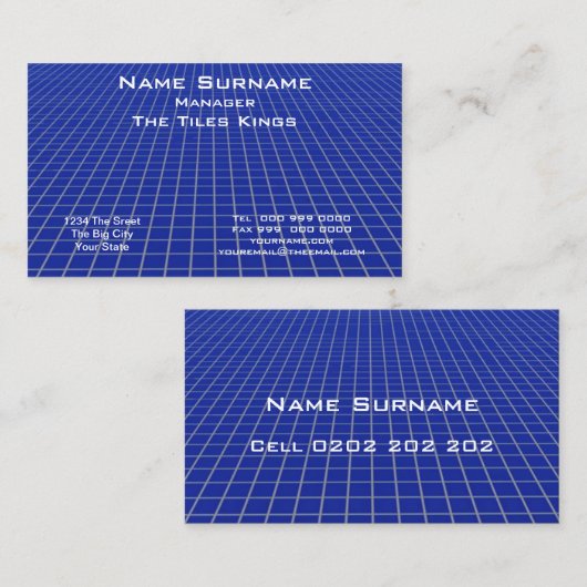 ブルータイル名刺 名刺 (正面/裏面)