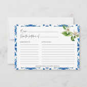 ブルータイル地中海のギリシャレシピカード サンキューカード (正面)