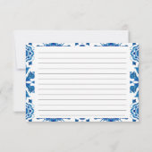 ブルータイル地中海のギリシャレシピカード サンキューカード (裏面)