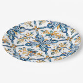 ブルータイル地中海のデコール紙プレート ペーパープレート (アングル)