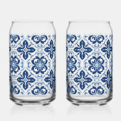 ブルータイル地中海のビール缶ガラス ガラス缶 (裏面)