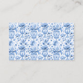 ブルータイル地中海のレモン結婚式rsvp QR エンクロージャーカード (裏面)